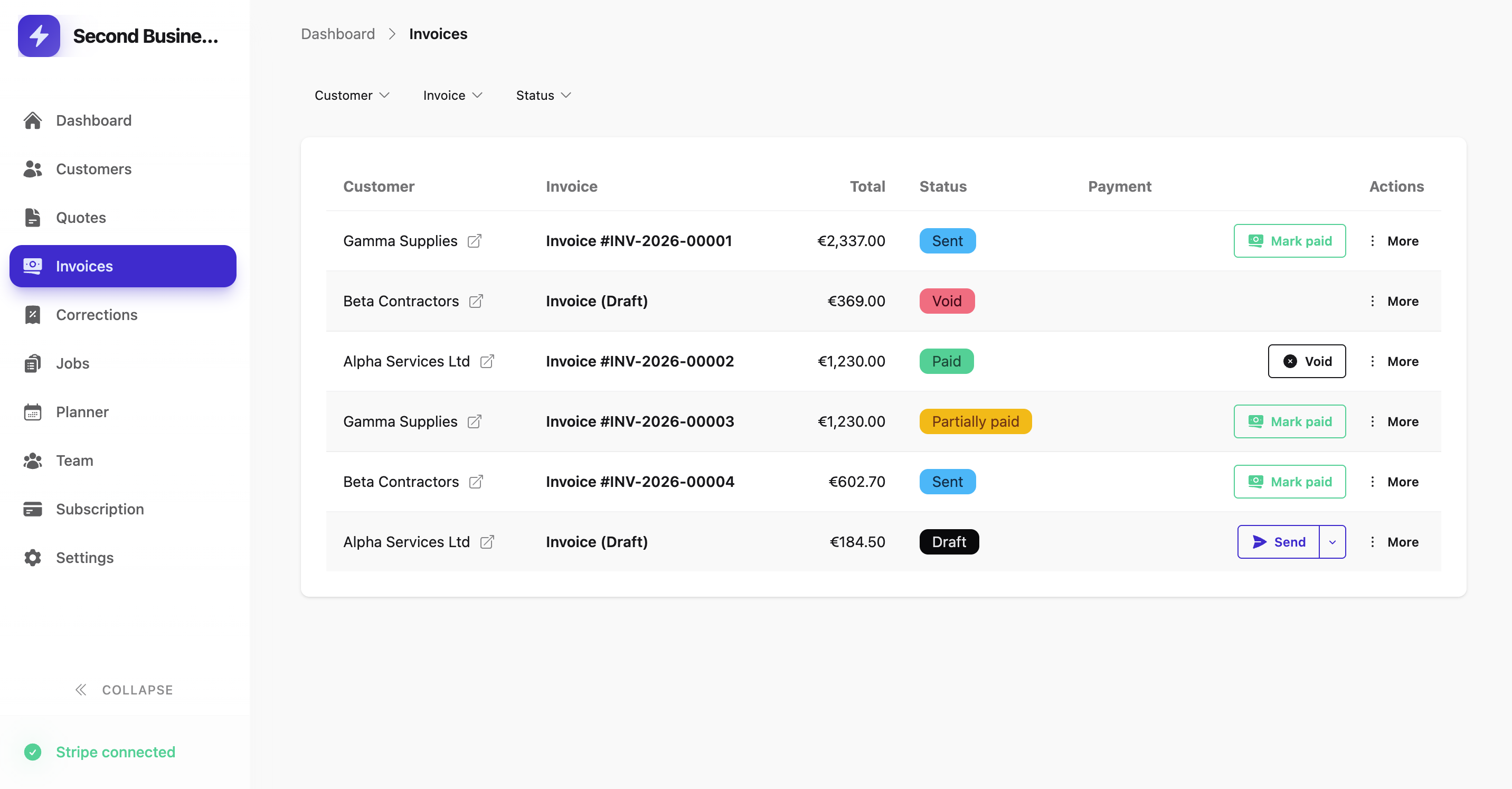 Workcanon quote management on desktop